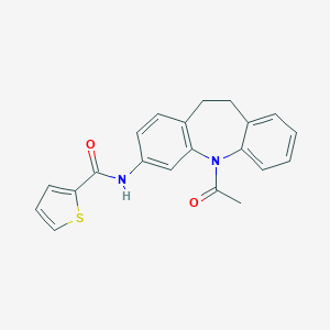 molecular formula C21H18N2O2S B420498 N-(5-acetyl-10,11-dihydro-5H-dibenzo[b,f]azepin-3-yl)-2-thiophenecarboxamide 