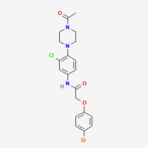 molecular formula C20H21BrClN3O3 B4204983 N-[4-(4-acetyl-1-piperazinyl)-3-chlorophenyl]-2-(4-bromophenoxy)acetamide 