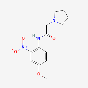 molecular formula C13H17N3O4 B4205002 N-(4-methoxy-2-nitrophenyl)-2-(1-pyrrolidinyl)acetamide 