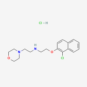 molecular formula C18H24Cl2N2O2 B4205082 N-[2-(1-chloronaphthalen-2-yl)oxyethyl]-2-morpholin-4-ylethanamine;hydrochloride 