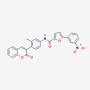 molecular formula C27H18N2O6 B4205099 N-[3-methyl-4-(2-oxo-2H-chromen-3-yl)phenyl]-5-(3-nitrophenyl)furan-2-carboxamide 