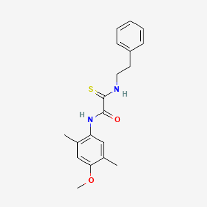 molecular formula C19H22N2O2S B4205159 N-(4-methoxy-2,5-dimethylphenyl)-2-[(2-phenylethyl)amino]-2-thioxoacetamide 