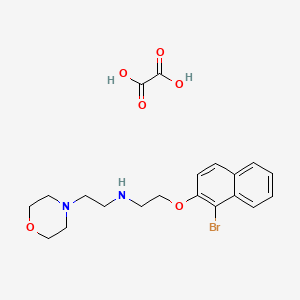 molecular formula C20H25BrN2O6 B4205173 N-[2-(1-bromonaphthalen-2-yl)oxyethyl]-2-morpholin-4-ylethanamine;oxalic acid 