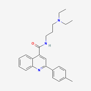 molecular formula C24H29N3O B4205189 N~4~-[3-(Diethylamino)propyl]-2-(4-methylphenyl)-4-quinolinecarboxamide 
