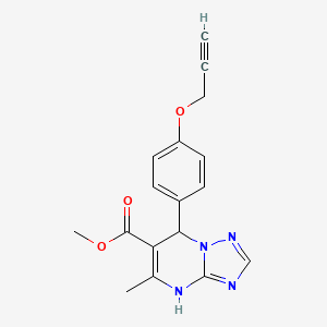 molecular formula C17H16N4O3 B4205199 Methyl 5-methyl-7-(4-prop-2-ynoxyphenyl)-4,7-dihydro-[1,2,4]triazolo[1,5-a]pyrimidine-6-carboxylate 