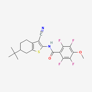 molecular formula C21H20F4N2O2S B4205218 N-(6-tert-butyl-3-cyano-4,5,6,7-tetrahydro-1-benzothien-2-yl)-2,3,5,6-tetrafluoro-4-methoxybenzamide 