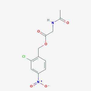molecular formula C11H11ClN2O5 B4205248 2-Chloro-4-nitrobenzyl 2-(acetylamino)acetate 