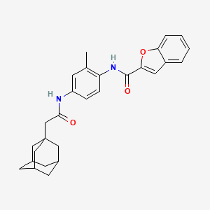 molecular formula C28H30N2O3 B4205258 N-{4-[(1-adamantylacetyl)amino]-2-methylphenyl}-1-benzofuran-2-carboxamide 
