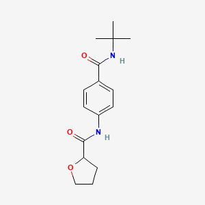 molecular formula C16H22N2O3 B4205278 N-[4-(tert-butylcarbamoyl)phenyl]tetrahydrofuran-2-carboxamide 