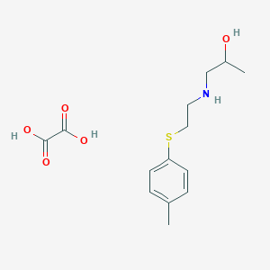 molecular formula C14H21NO5S B4205349 1-[2-(4-Methylphenyl)sulfanylethylamino]propan-2-ol;oxalic acid 