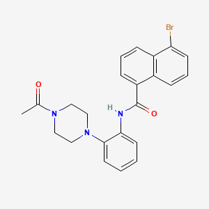 molecular formula C23H22BrN3O2 B4205356 N-[2-(4-acetyl-1-piperazinyl)phenyl]-5-bromo-1-naphthamide 