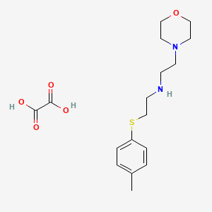 molecular formula C17H26N2O5S B4205369 N-[2-(4-methylphenyl)sulfanylethyl]-2-morpholin-4-ylethanamine;oxalic acid 