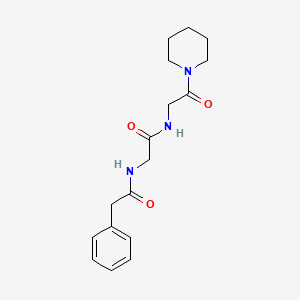molecular formula C17H23N3O3 B4205392 N~1~-{2-Oxo-2-[(2-oxo-2-piperidinoethyl)amino]ethyl}-2-phenylacetamide 