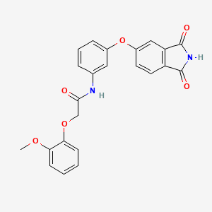 molecular formula C23H18N2O6 B4205408 N-{3-[(1,3-dioxo-2,3-dihydro-1H-isoindol-5-yl)oxy]phenyl}-2-(2-methoxyphenoxy)acetamide 