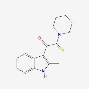 molecular formula C16H18N2OS B4205436 1-(2-methyl-1H-indol-3-yl)-2-(1-piperidinyl)-2-thioxoethanone 