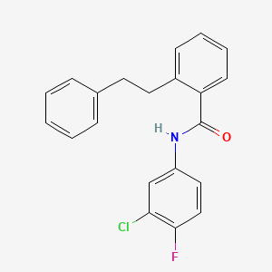 molecular formula C21H17ClFNO B4205528 N-(3-chloro-4-fluorophenyl)-2-(2-phenylethyl)benzamide 