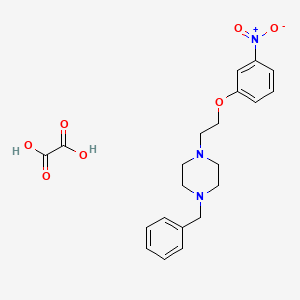 molecular formula C21H25N3O7 B4205533 1-Benzyl-4-[2-(3-nitrophenoxy)ethyl]piperazine;oxalic acid 