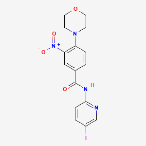 molecular formula C16H15IN4O4 B4205558 N-(5-iodo-2-pyridinyl)-4-(4-morpholinyl)-3-nitrobenzamide 