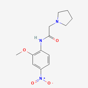molecular formula C13H17N3O4 B4205585 N-(2-methoxy-4-nitrophenyl)-2-(1-pyrrolidinyl)acetamide 