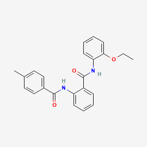 molecular formula C23H22N2O3 B4205602 N~1~-(2-Ethoxyphenyl)-2-[(4-methylbenzoyl)amino]benzamide 