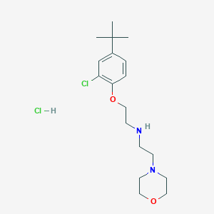 molecular formula C18H30Cl2N2O2 B4205606 N-[2-(4-tert-butyl-2-chlorophenoxy)ethyl]-2-morpholin-4-ylethanamine;hydrochloride 