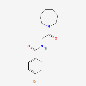 molecular formula C15H19BrN2O2 B4205637 N-[2-(1-azepanyl)-2-oxoethyl]-4-bromobenzamide 