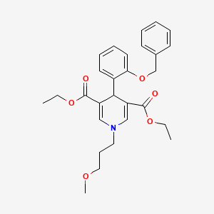 molecular formula C28H33NO6 B4205645 diethyl 4-[2-(benzyloxy)phenyl]-1-(3-methoxypropyl)-1,4-dihydro-3,5-pyridinedicarboxylate 