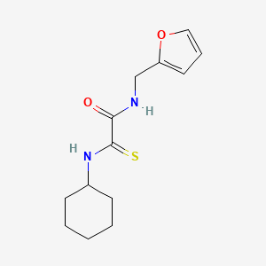 molecular formula C13H18N2O2S B4205657 2-(cyclohexylamino)-N-(2-furylmethyl)-2-thioxoacetamide 