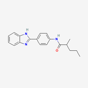 molecular formula C19H21N3O B4205666 N-[4-(1H-benzimidazol-2-yl)phenyl]-2-methylpentanamide 