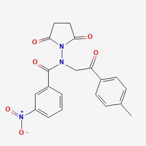 molecular formula C20H17N3O6 B4205671 N-(2,5-dioxo-1-pyrrolidinyl)-N-[2-(4-methylphenyl)-2-oxoethyl]-3-nitrobenzamide 