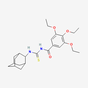 molecular formula C24H34N2O4S B4205680 N-[(2-adamantylamino)carbonothioyl]-3,4,5-triethoxybenzamide 