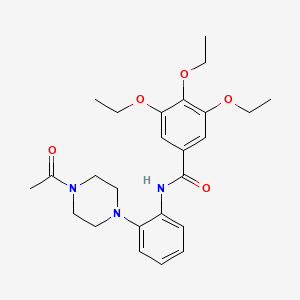 molecular formula C25H33N3O5 B4205688 N-[2-(4-acetyl-1-piperazinyl)phenyl]-3,4,5-triethoxybenzamide 