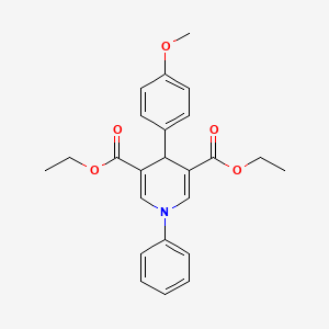 molecular formula C24H25NO5 B4205709 diethyl 4-(4-methoxyphenyl)-1-phenyl-1,4-dihydro-3,5-pyridinedicarboxylate 