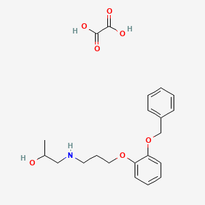 molecular formula C21H27NO7 B4205725 1-({3-[2-(benzyloxy)phenoxy]propyl}amino)-2-propanol ethanedioate (salt) 