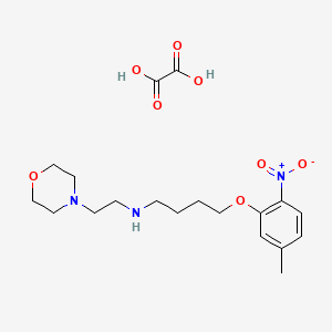 molecular formula C19H29N3O8 B4205747 4-(5-methyl-2-nitrophenoxy)-N-(2-morpholin-4-ylethyl)butan-1-amine;oxalic acid 