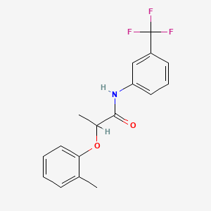 molecular formula C17H16F3NO2 B4205891 2-(2-methylphenoxy)-N-[3-(trifluoromethyl)phenyl]propanamide 