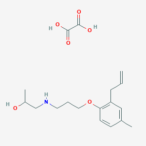 molecular formula C18H27NO6 B4206063 1-[3-(4-Methyl-2-prop-2-enylphenoxy)propylamino]propan-2-ol;oxalic acid 