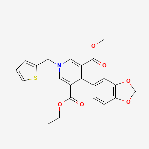 molecular formula C23H23NO6S B4206073 diethyl 4-(1,3-benzodioxol-5-yl)-1-(2-thienylmethyl)-1,4-dihydro-3,5-pyridinedicarboxylate 