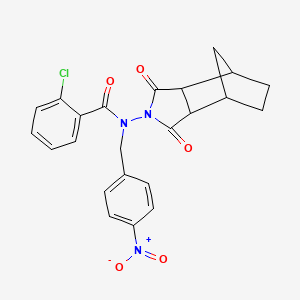 molecular formula C23H20ClN3O5 B4206092 2-chloro-N-(1,3-dioxooctahydro-2H-4,7-methanoisoindol-2-yl)-N-(4-nitrobenzyl)benzamide 