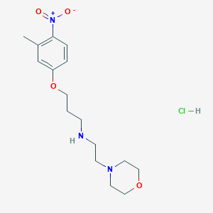 molecular formula C16H26ClN3O4 B4206109 3-(3-methyl-4-nitrophenoxy)-N-(2-morpholin-4-ylethyl)propan-1-amine;hydrochloride 
