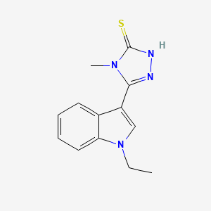 molecular formula C13H14N4S B4206188 5-(1-ethyl-1H-indol-3-yl)-4-methyl-4H-1,2,4-triazole-3-thiol 