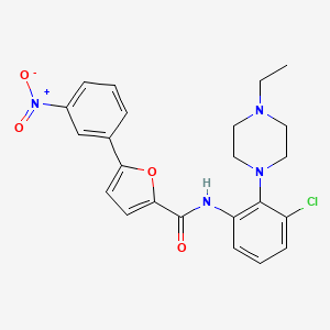 molecular formula C23H23ClN4O4 B4206221 N-[3-chloro-2-(4-ethyl-1-piperazinyl)phenyl]-5-(3-nitrophenyl)-2-furamide 