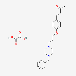 molecular formula C26H34N2O6 B4206313 4-[4-[3-(4-Benzylpiperazin-1-yl)propoxy]phenyl]butan-2-one;oxalic acid 