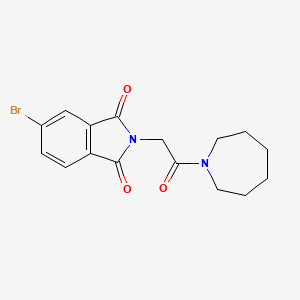 molecular formula C16H17BrN2O3 B4206315 2-[2-(1-azepanyl)-2-oxoethyl]-5-bromo-1H-isoindole-1,3(2H)-dione 