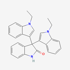 molecular formula C28H25N3O B4206410 3,3-bis(1-ethylindol-3-yl)-1H-indol-2-one 