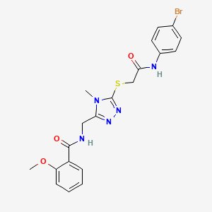 molecular formula C20H20BrN5O3S B4206488 N-{[5-({2-[(4-bromophenyl)amino]-2-oxoethyl}sulfanyl)-4-methyl-4H-1,2,4-triazol-3-yl]methyl}-2-methoxybenzamide 