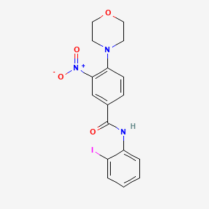 molecular formula C17H16IN3O4 B4206562 N-(2-iodophenyl)-4-(4-morpholinyl)-3-nitrobenzamide 