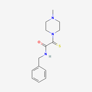 molecular formula C14H19N3OS B4206653 N-benzyl-2-(4-methyl-1-piperazinyl)-2-thioxoacetamide 