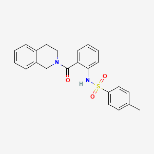 molecular formula C23H22N2O3S B4206721 N-[2-(3,4-dihydro-2(1H)-isoquinolinylcarbonyl)phenyl]-4-methylbenzenesulfonamide 