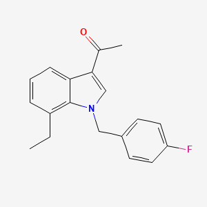 molecular formula C19H18FNO B4206763 1-[7-ethyl-1-(4-fluorobenzyl)-1H-indol-3-yl]ethanone 